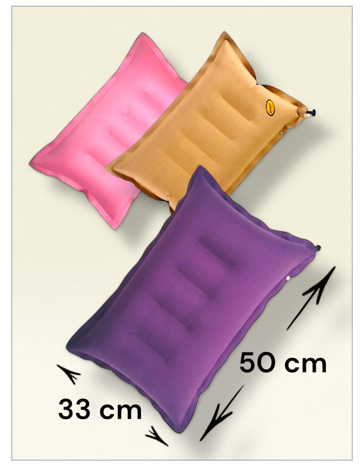Air Pillow - Ergonomic Inflatable Henna Pillow | Perfect Height & Support