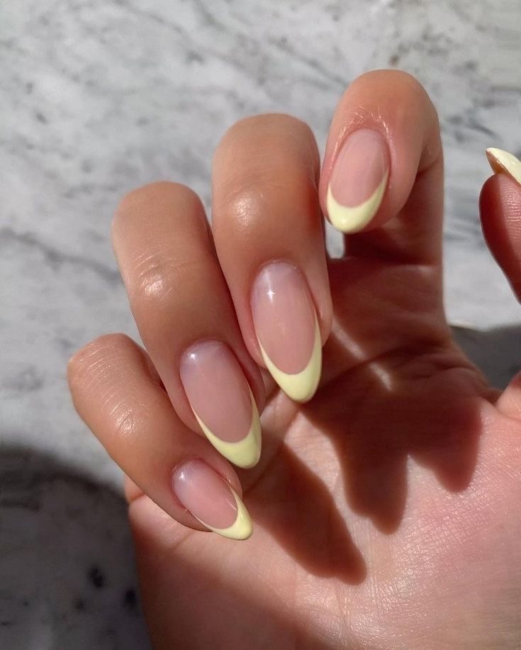 Avsar Butter Yellow French Tip Press-On Nails