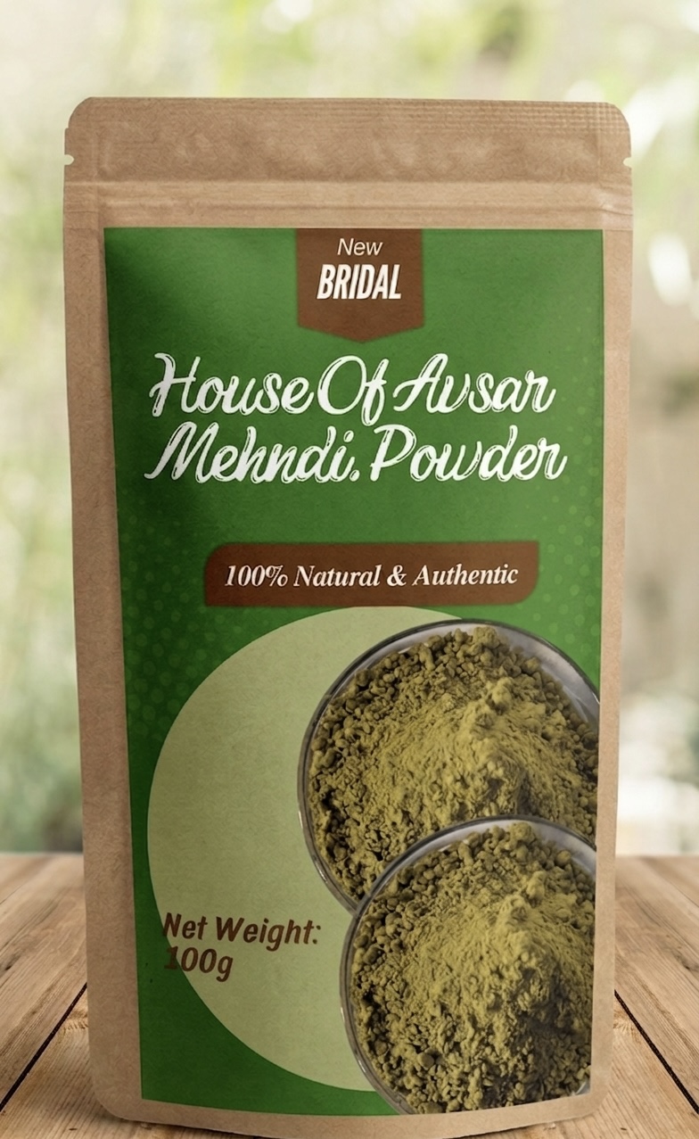 Bridal Blend 100% natural , chemical free henna powder for skin and hair - 100 grams